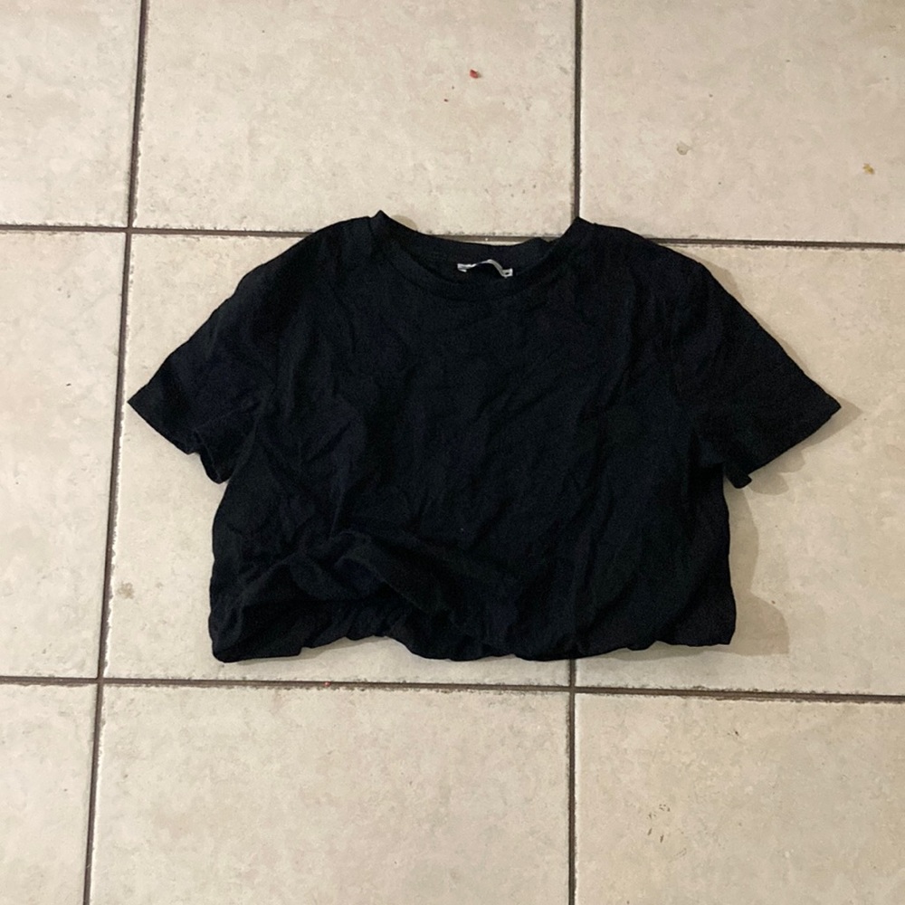 Zara black crop top